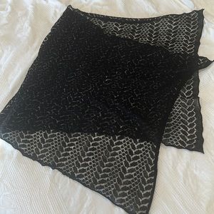 Black Crochet scarf